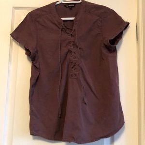 Express Lace Up Chest Tee